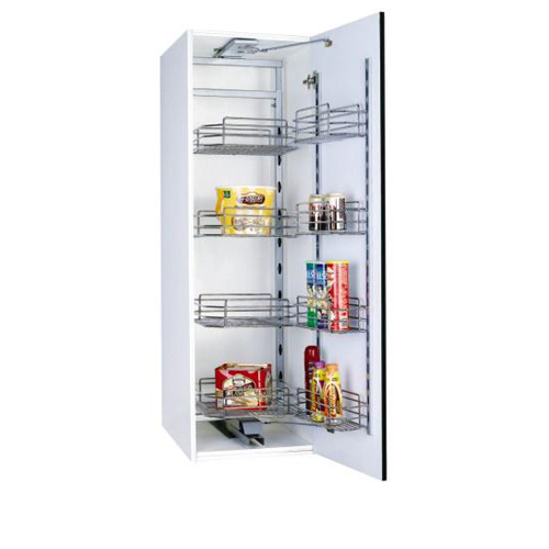 Pantry Unit with Soft-Close 6 Layers GE-015C Chrome Steel